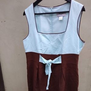 Willow Glenn New York blue & brown colorblock dess